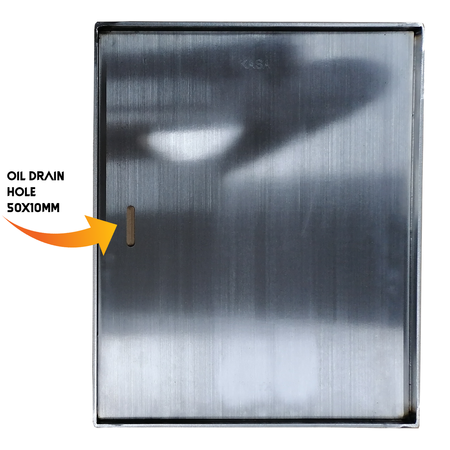 KASA Stainless Steel BBQ Hot Plate Grill Griddle Hotplate 48 X 32cm