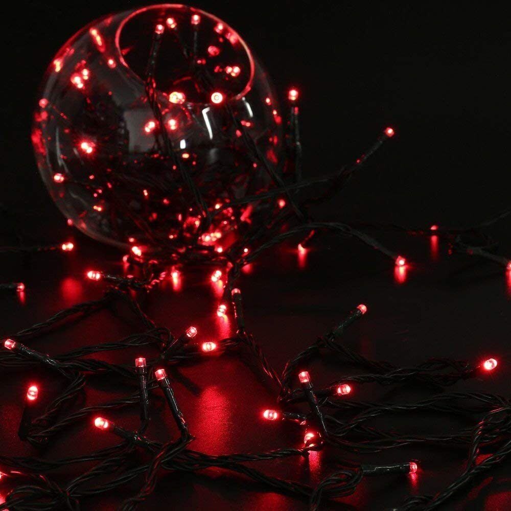 KASA Solar Fairy Lights Party Home Garden Decor Christmas String Lights Red 100 LED