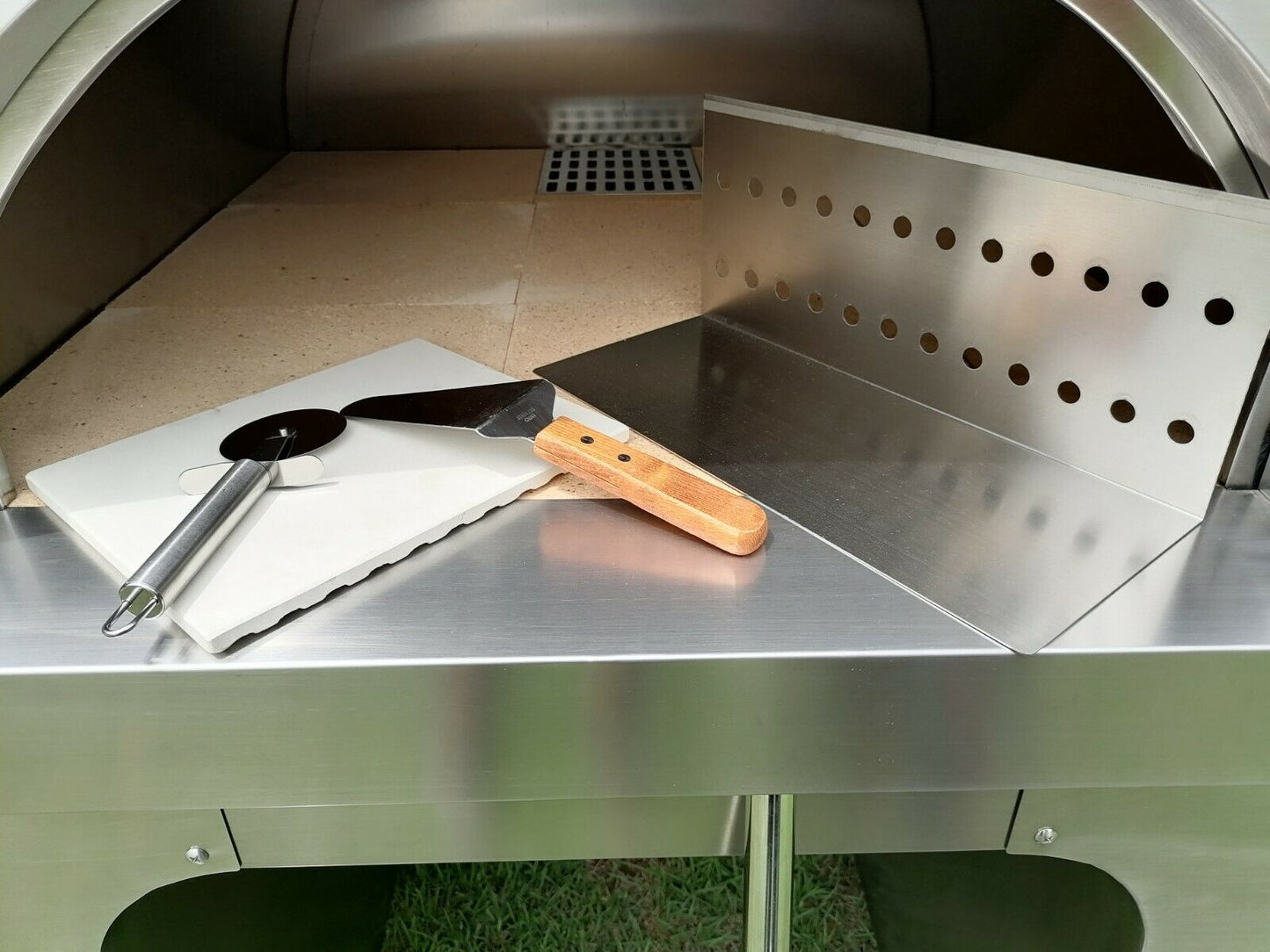 Portable Wood Fired Pizza Oven BBQ Indoor Outdoor Stainless steel Large