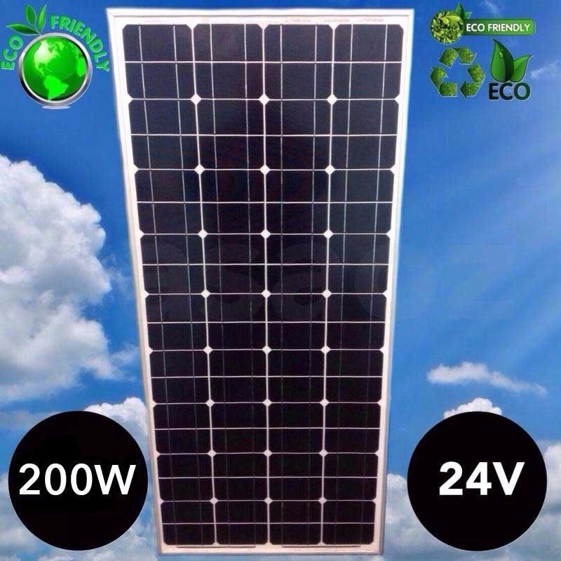 SOLAR PANEL 24V 200W MONOCRYSTALLINE MODULE HOUSE CARAVAN BOAT Camping Power Battery Charging USB