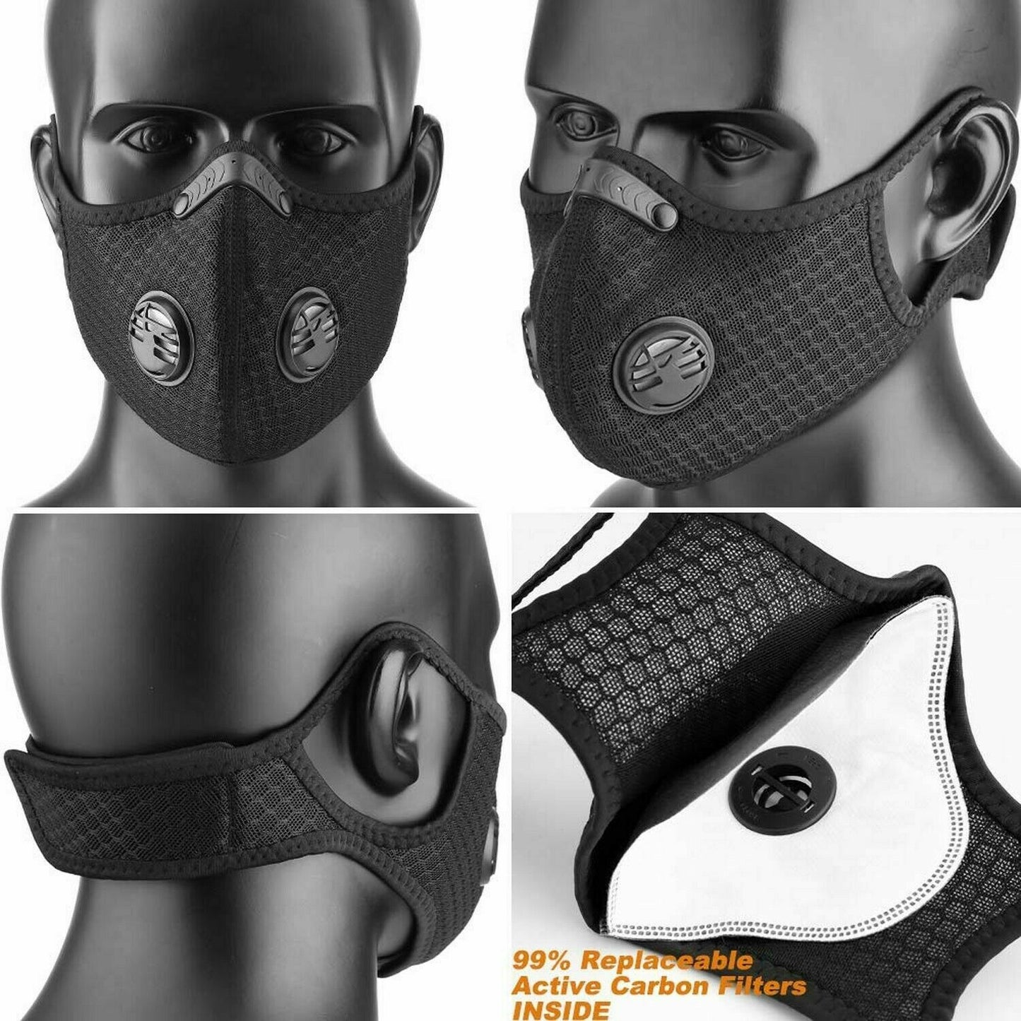 KASA Anti Air Pollution Washable & Reusable Mask Face Dust Safety Cover Unisex