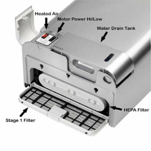 Washroom Lavatory Hand Dryer Brushless machine White Automatic Excessive Speed