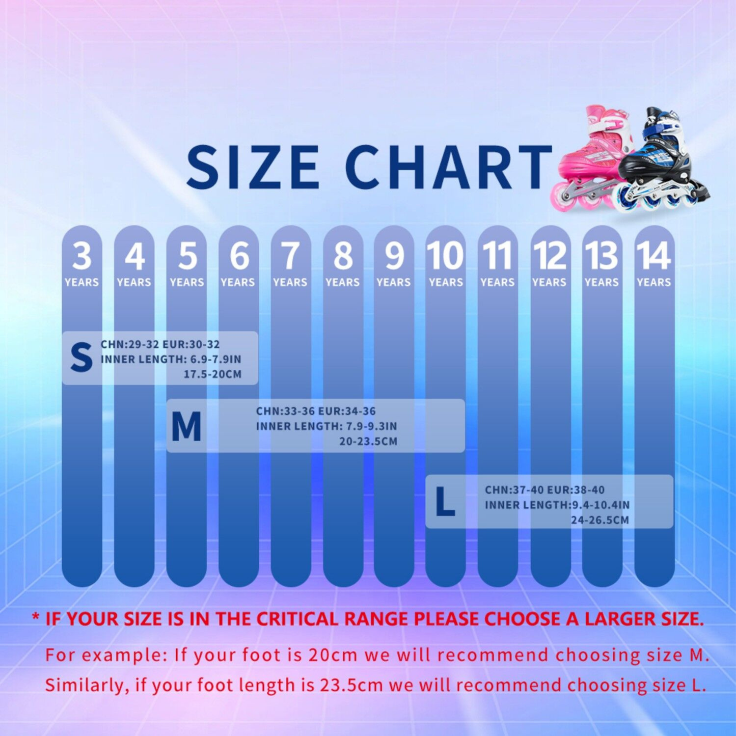 Inline Skate Roller Blades Adjustable Skating Shoes Pink S(EU 29-32)