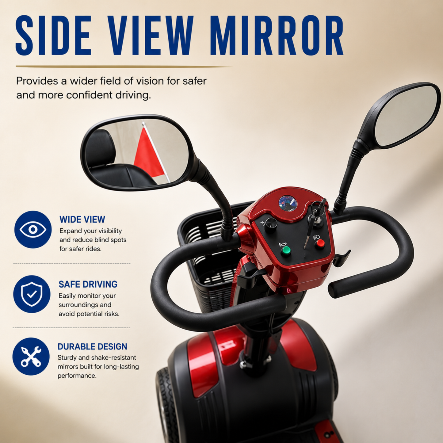 KASA Electric Mobility Scooter Portable 24V 20AH 350W Lithium Battery 10 Inch Tyres Elderly Aid Smart E-Scooter