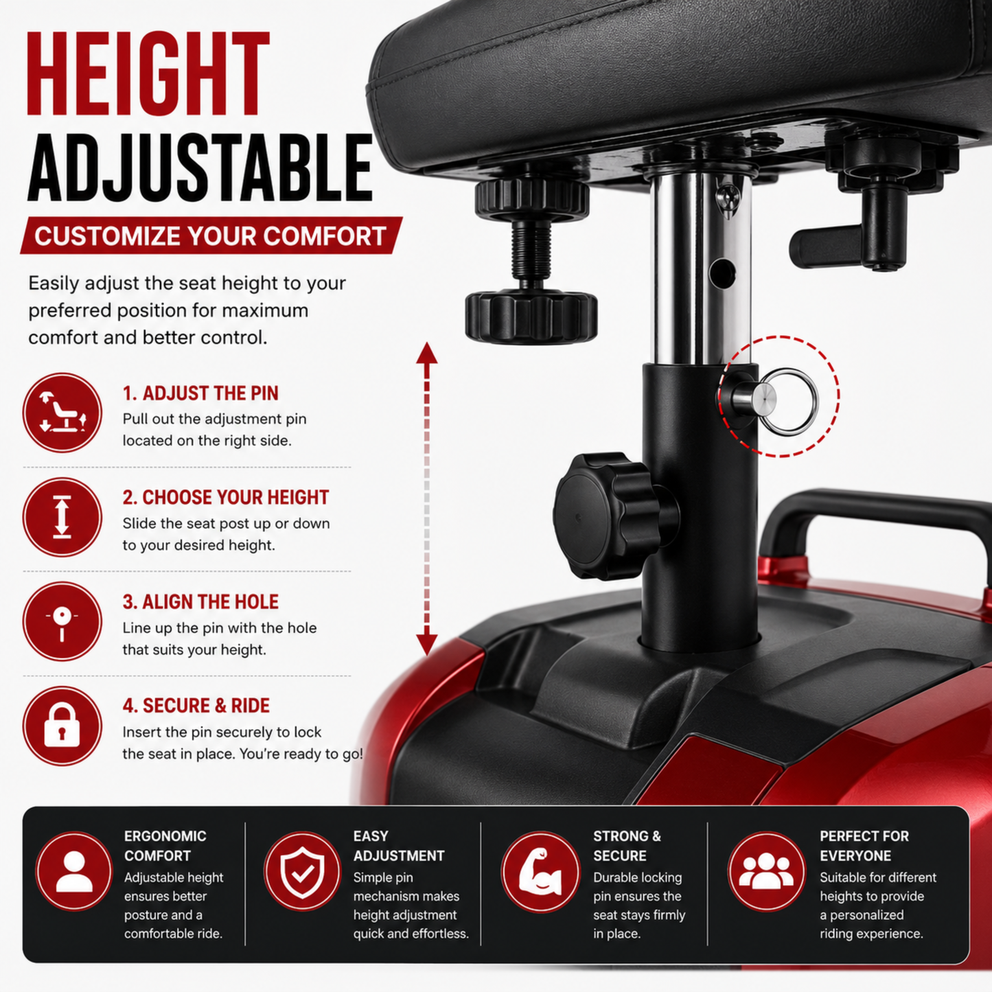 KASA Electric Mobility Scooter Portable 24V 20AH 350W Lithium Battery 10 Inch Tyres Elderly Aid Smart E-Scooter