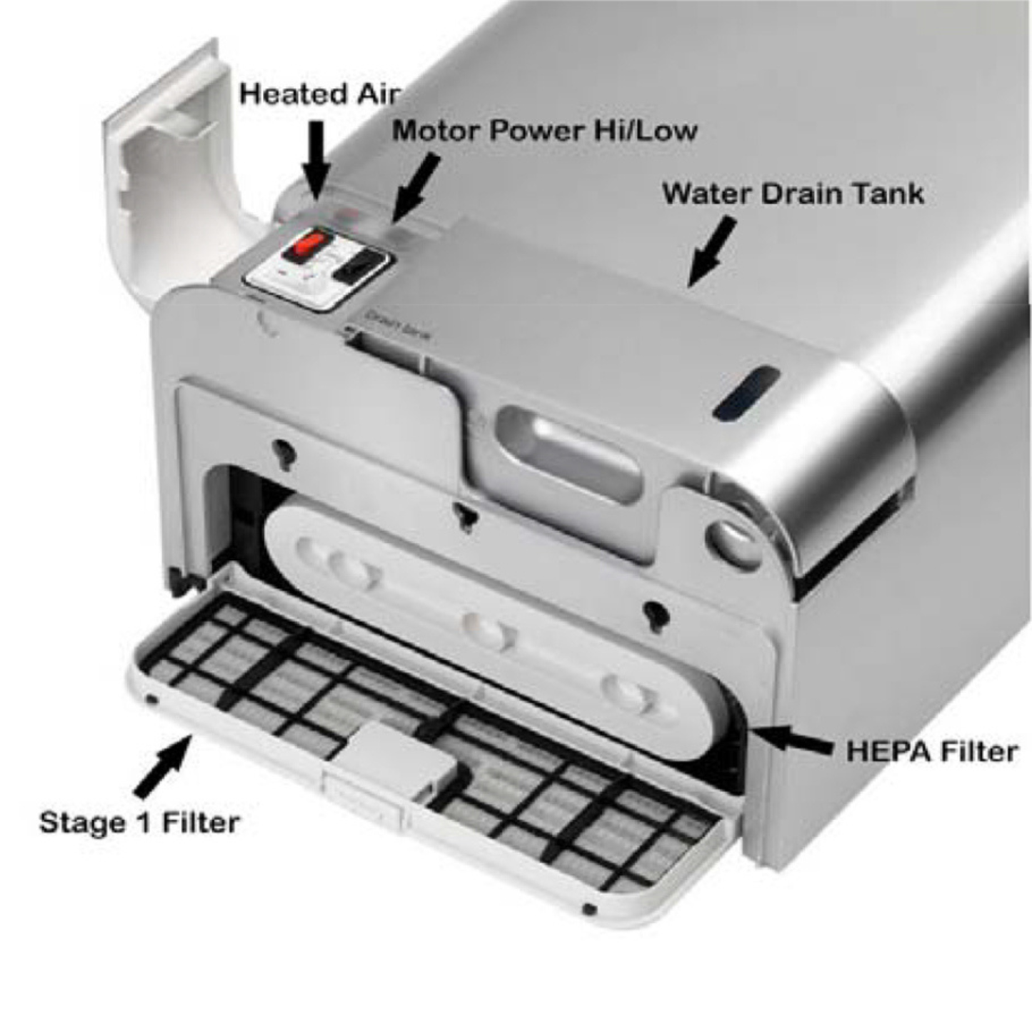 Washroom Lavatory Hand Dryer Brushless machine White Automatic Excessive Speed