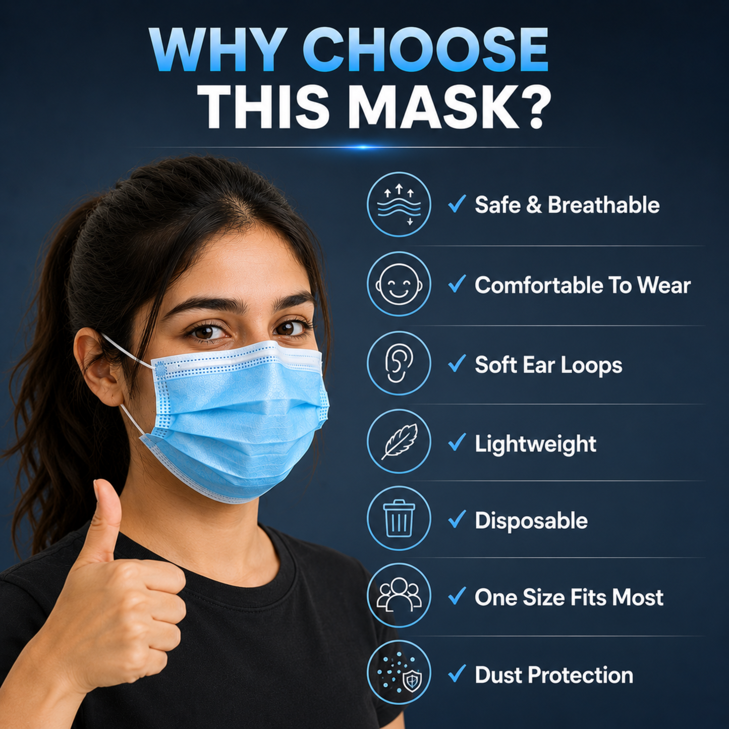 50PCS Disposable FACE MASK
