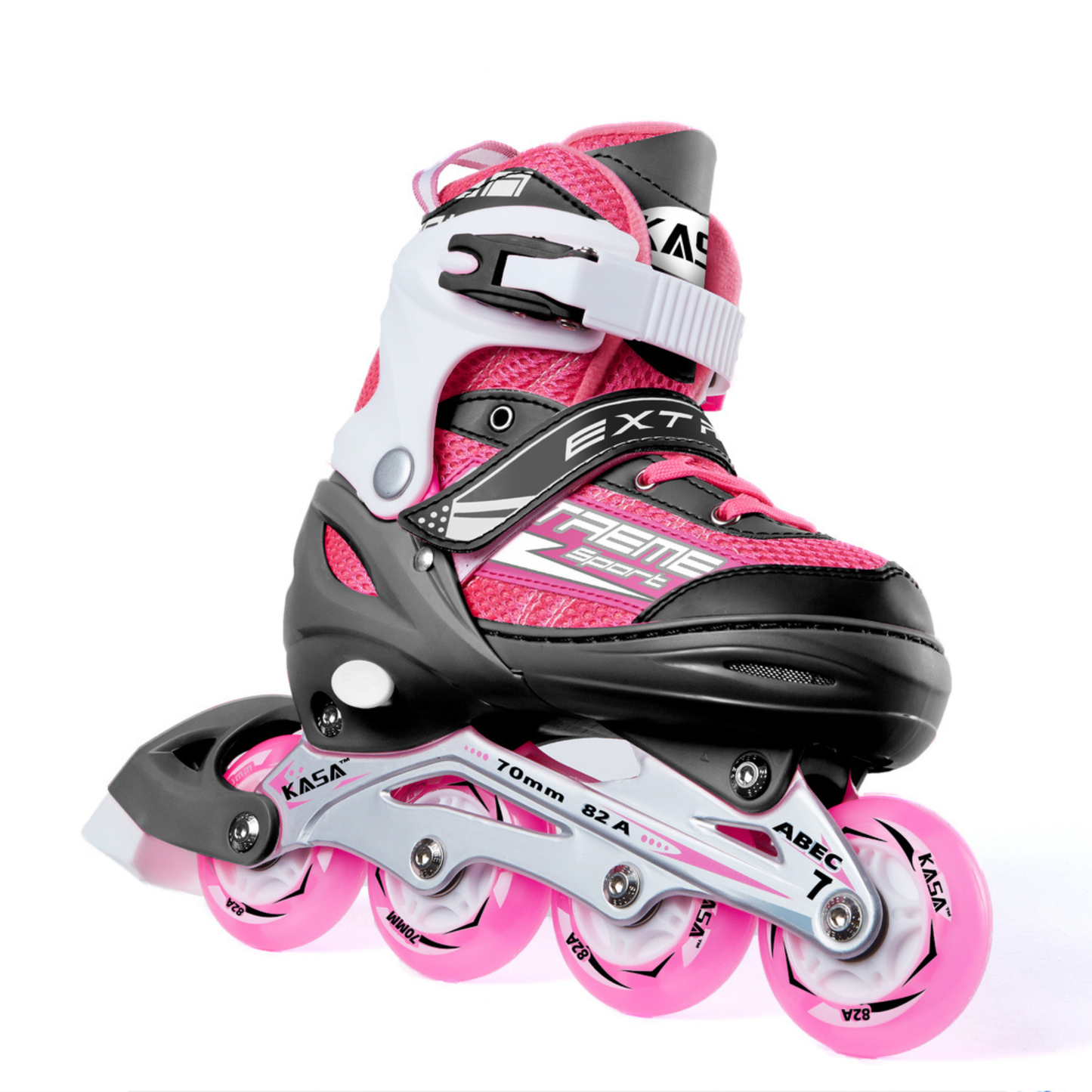 Inline Skate Roller Blades Adjustable Skating Shoes Pink S(EU 29-32)