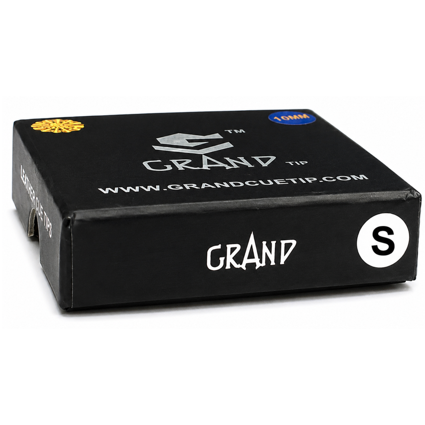 Grand Snooker Pool Cue Tips 10mm Soft Box Of 50 Oak Pressed Leather Blue Colour
