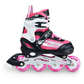 Inline Skate Roller Blades Adjustable Skating Shoes Pink S(EU 29-32)