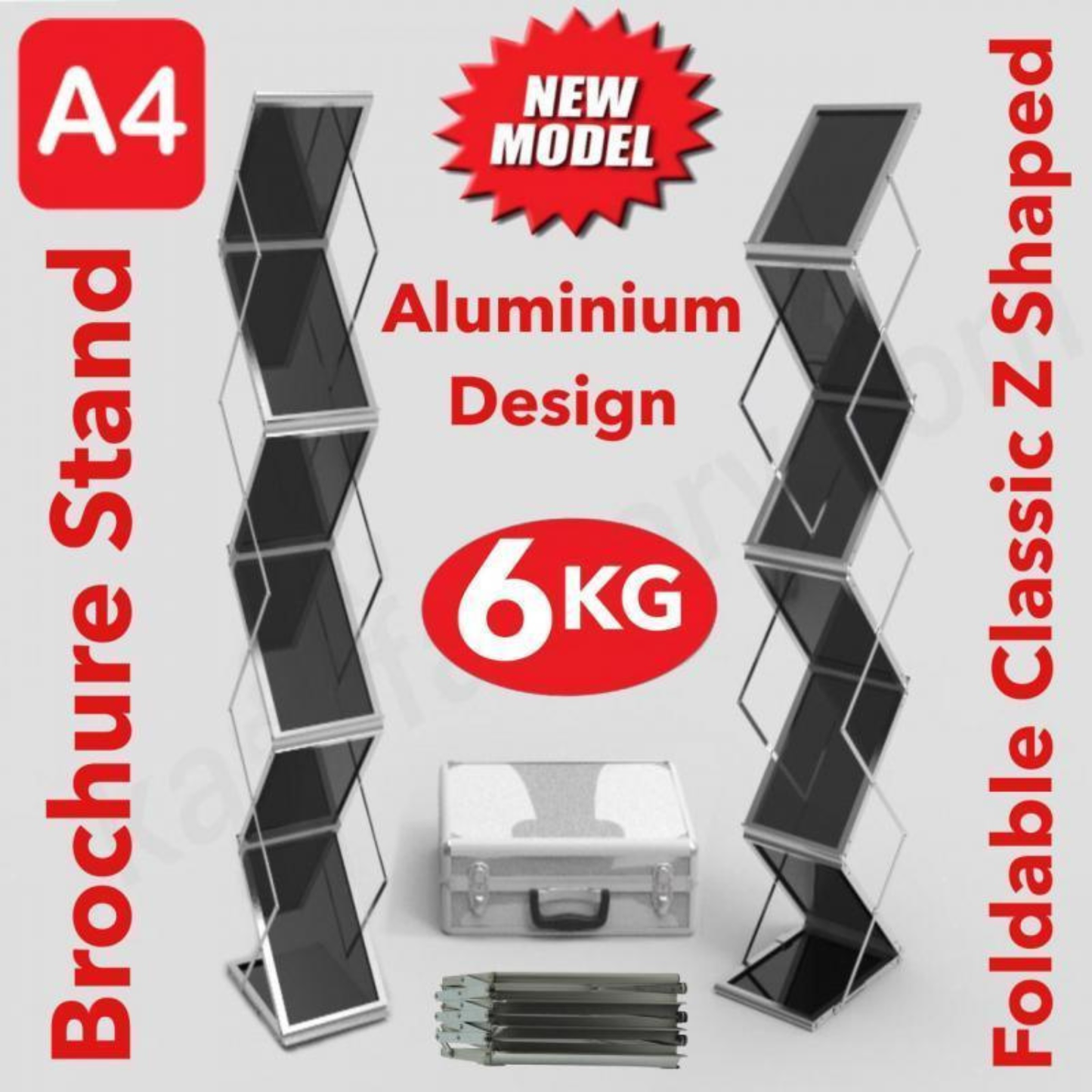 KASA Premium Portable A4 Brochure Holder / Literature Display Stand / Catalogue