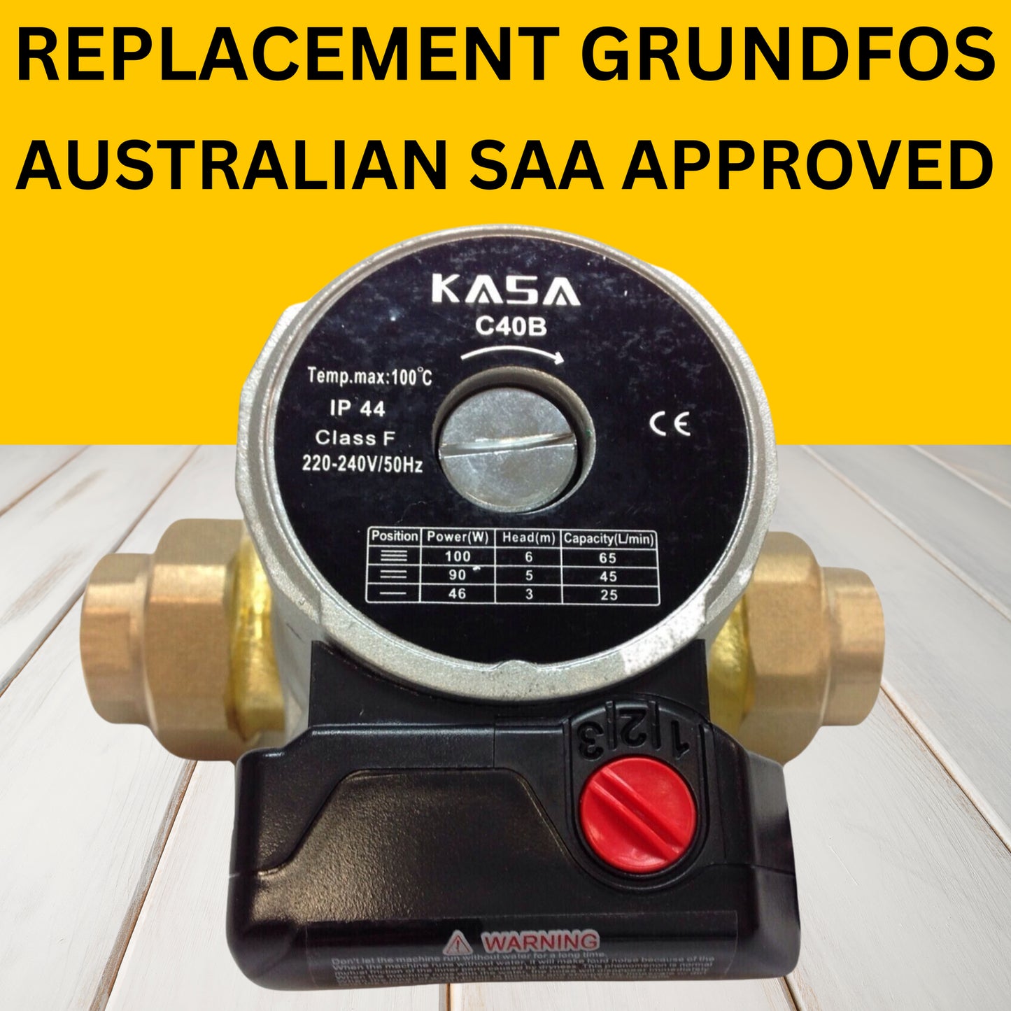 NEW 3 SPEED BRASS SOLAR HOT WATER CIRCULATION PUMP REPLACES GRUNDFOS UPS 25-60B