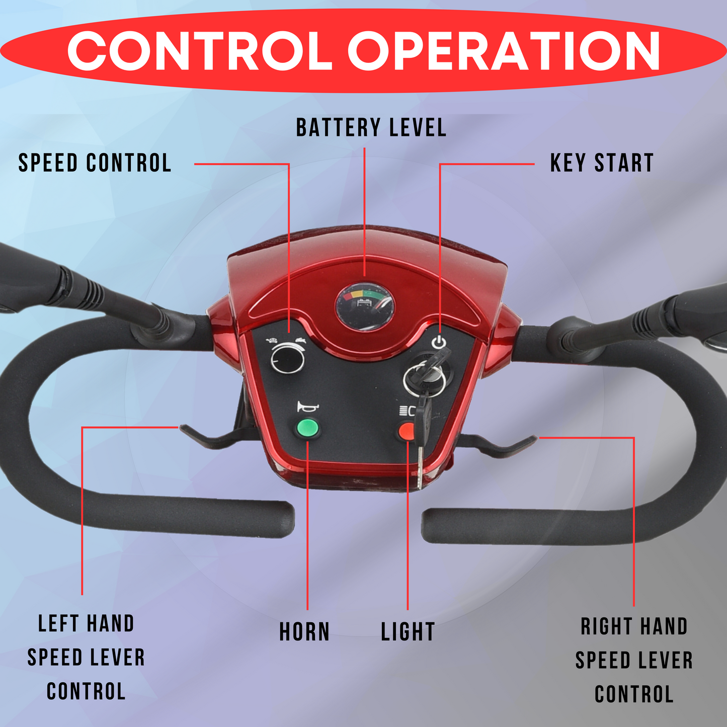 KASA Electric Mobility Scooter Portable 24V 20AH 350W Lithium Battery 10 Inch Tyres Elderly Aid Smart E-Scooter