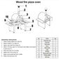 Portable Wood Fired Pizza Oven BBQ Indoor Outdoor Stainless steel Large