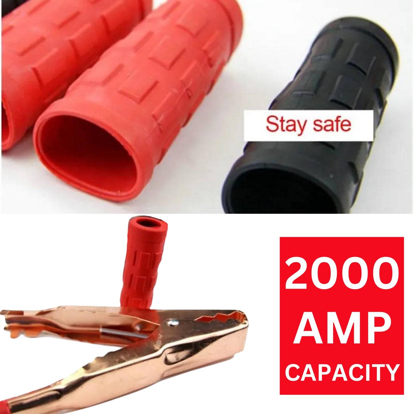 HEAVY DUTY Jumper Leads 2000 AMP 6m Long BOOSTER Cables with SURGE PROTECTION