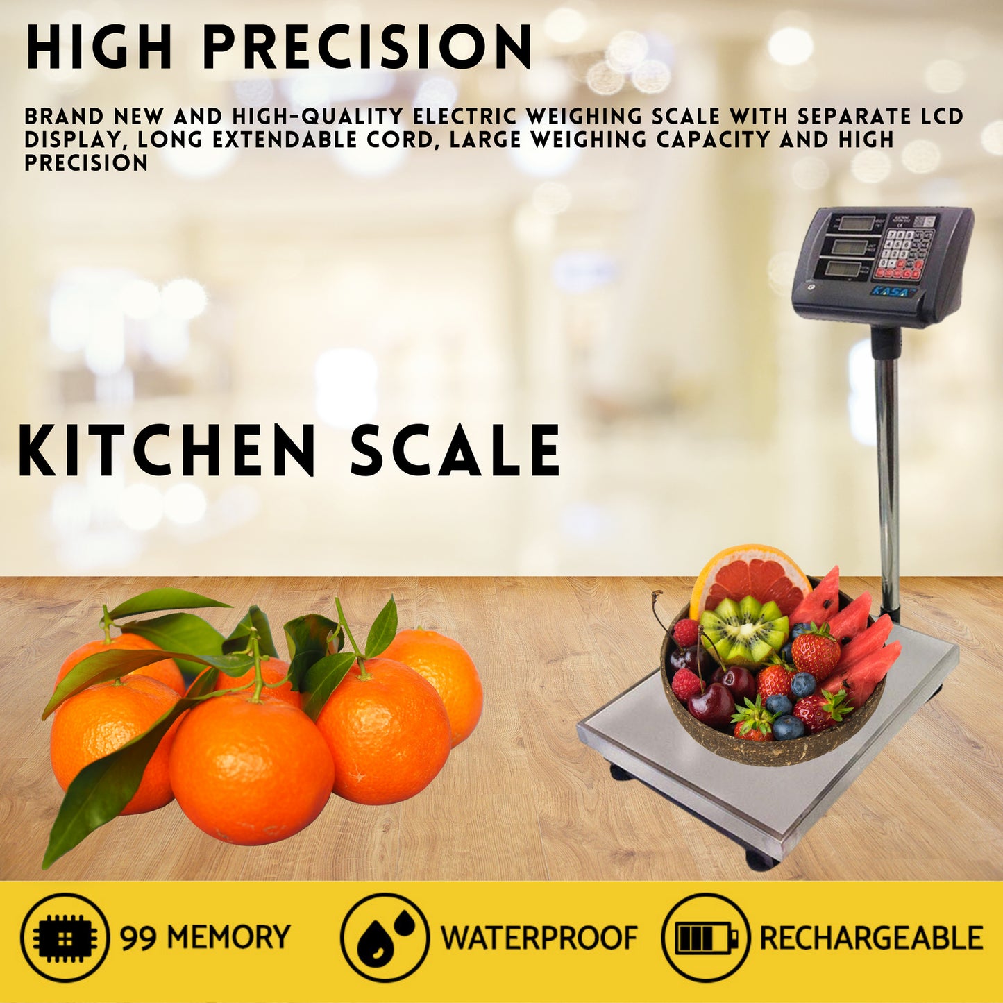 Digital Platform Postal Parcel Scale 600 Kg Electronic Weight Price Computing