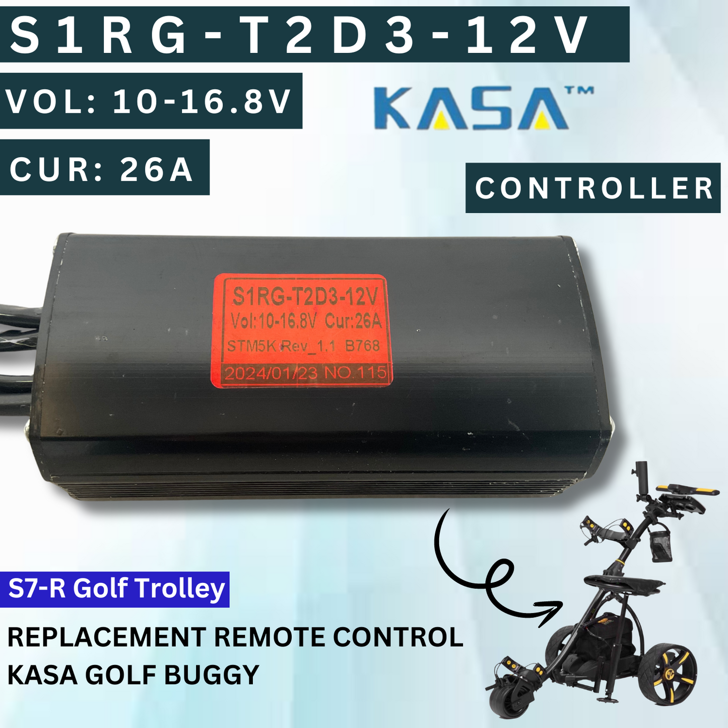 Replacement Controller for Kasa Remote Control Electric Golf Cart Buggy S7-R