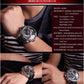 BLACK - BLACK UNISEX QUARTZ WEIDE SPORTS WATCH GENUINE LEATHER 30M WATERPROOF