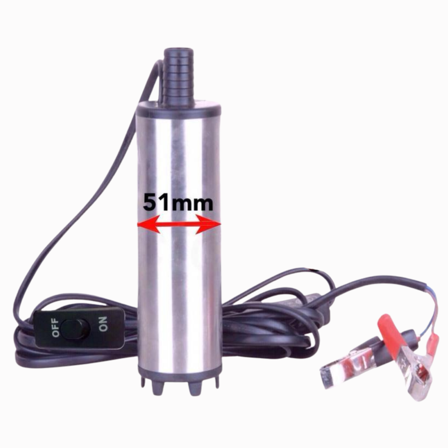 12V DC SUBMERSIBLE TRANSFER DIESEL OIL SOLAR PUMP BATTERY 44 GALLON DRUM PUMP