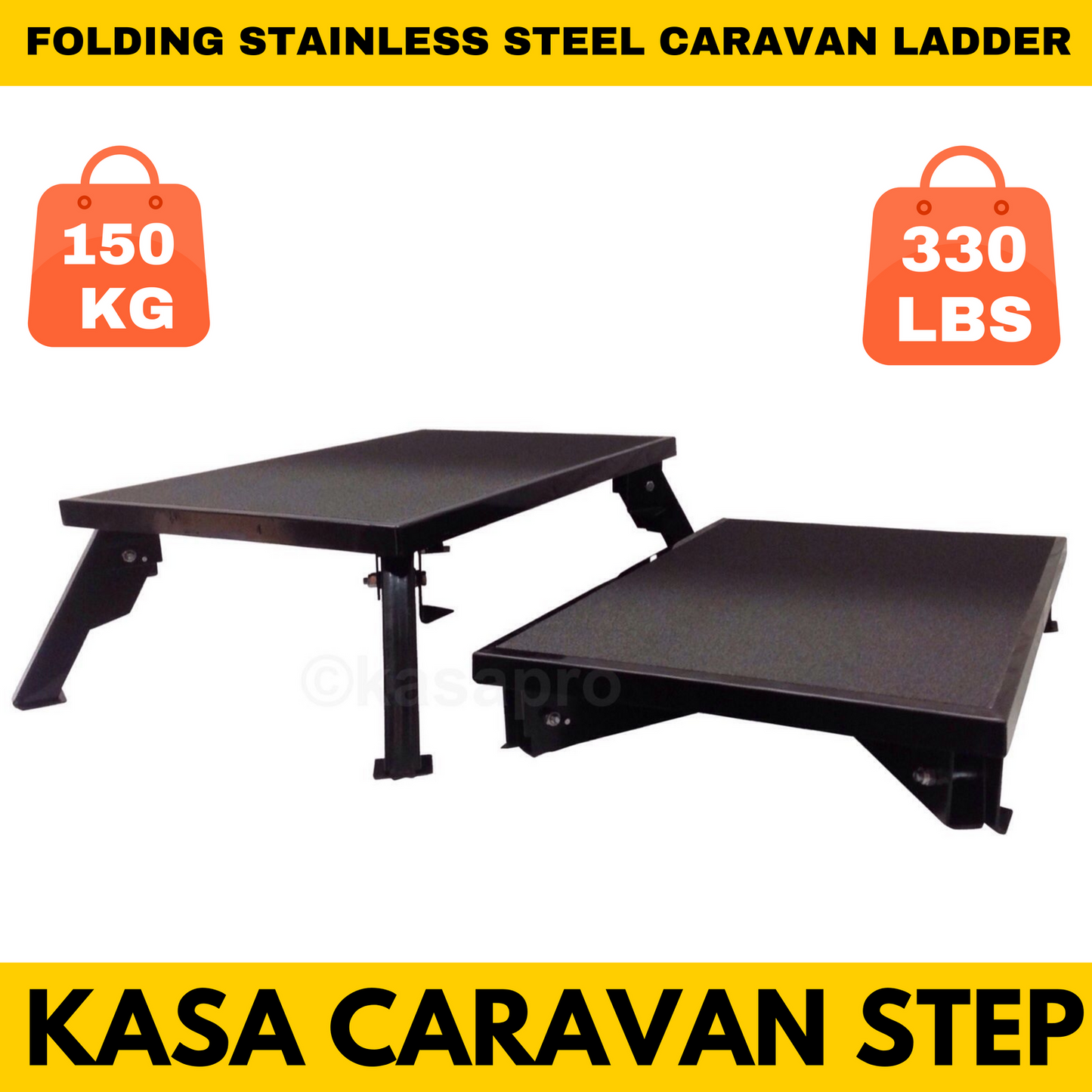 NEW Genuine KASA FOLDING STEP Steel Caravan RV Camper Motorhome Boat Folding Legs