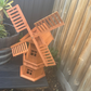 NEW 90CM WOODEN WINDMILL GARDEN ORNAMENT PLANT HOLDER OUTDOOR STATUE BIRD HOUSE!