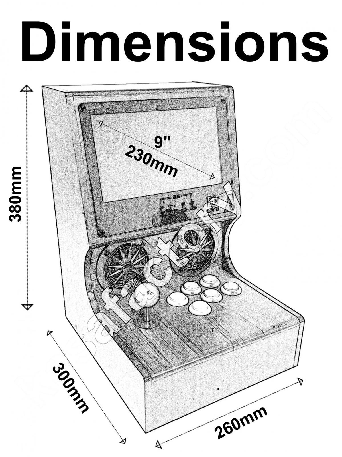 Arcade Machine 400 Video Games 9" Screen