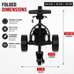 KASA Electric Golf Buggy Golf Trolley Motorised 12V 36AH Remote Control Aluminum Foldable 18 Holes Caddy