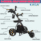 KASA Electric Golf Buggy Golf Trolley Motorised 12V 36AH Remote Control Aluminum Foldable 18 Holes Caddy