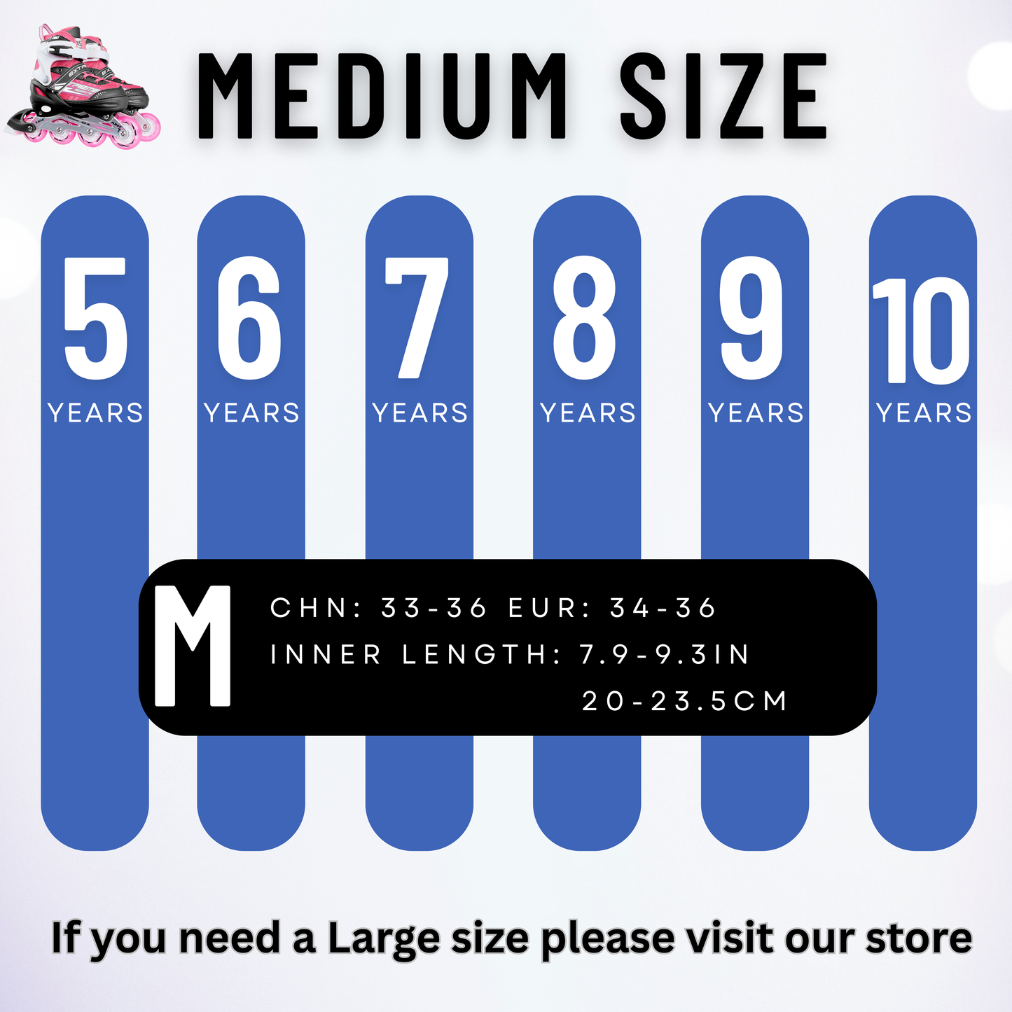 Inline Skate Roller Blades Adjustable Skating Shoes Pink M(EU 33-36)