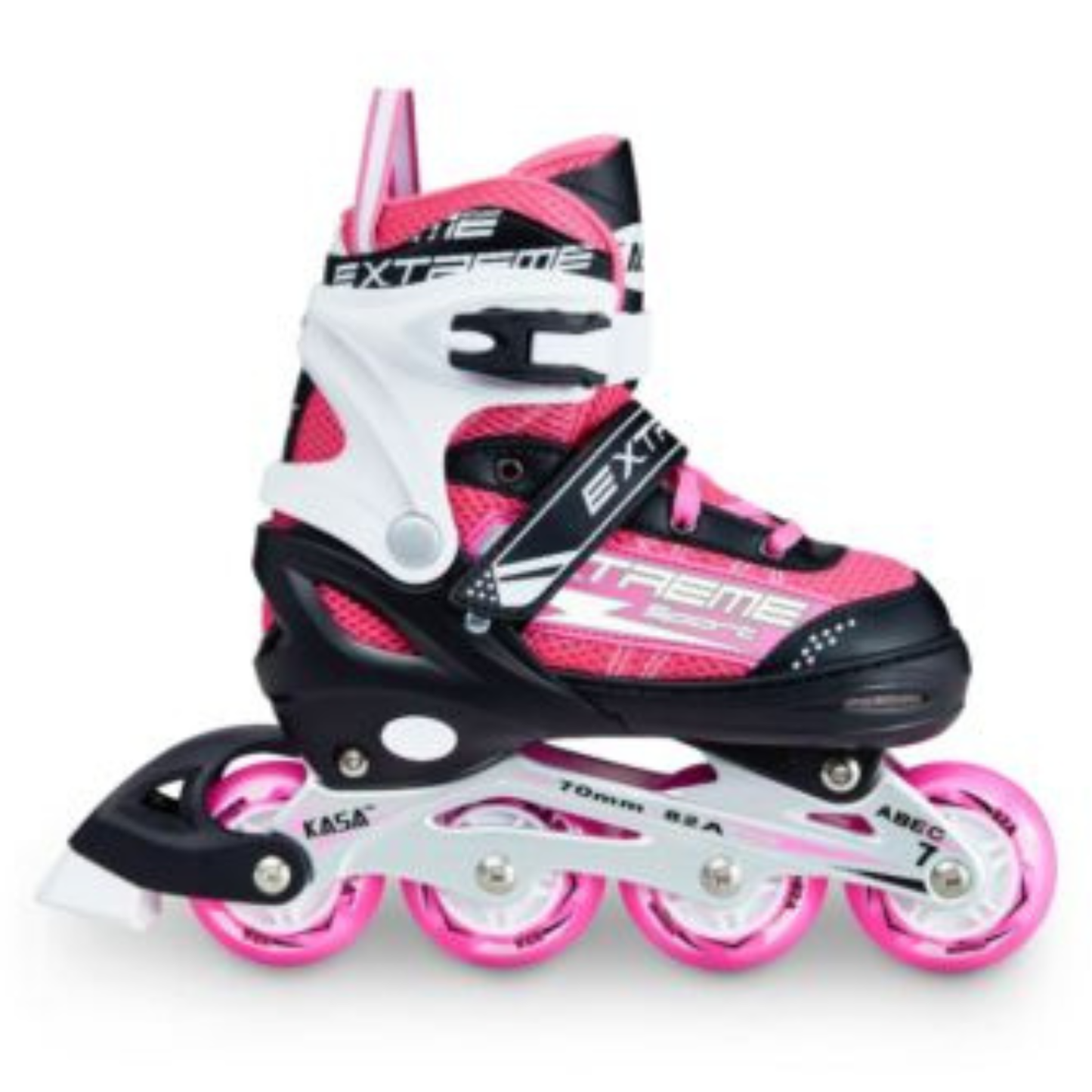 Inline Skate Roller Blades Adjustable Skating Shoes Pink M(EU 33-36)