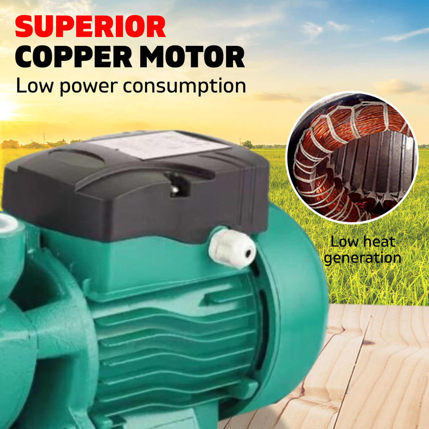 Kasa 24v DC Solar Pressure Water Pump Copper Motor Double Impeller 370W fully variable speed
