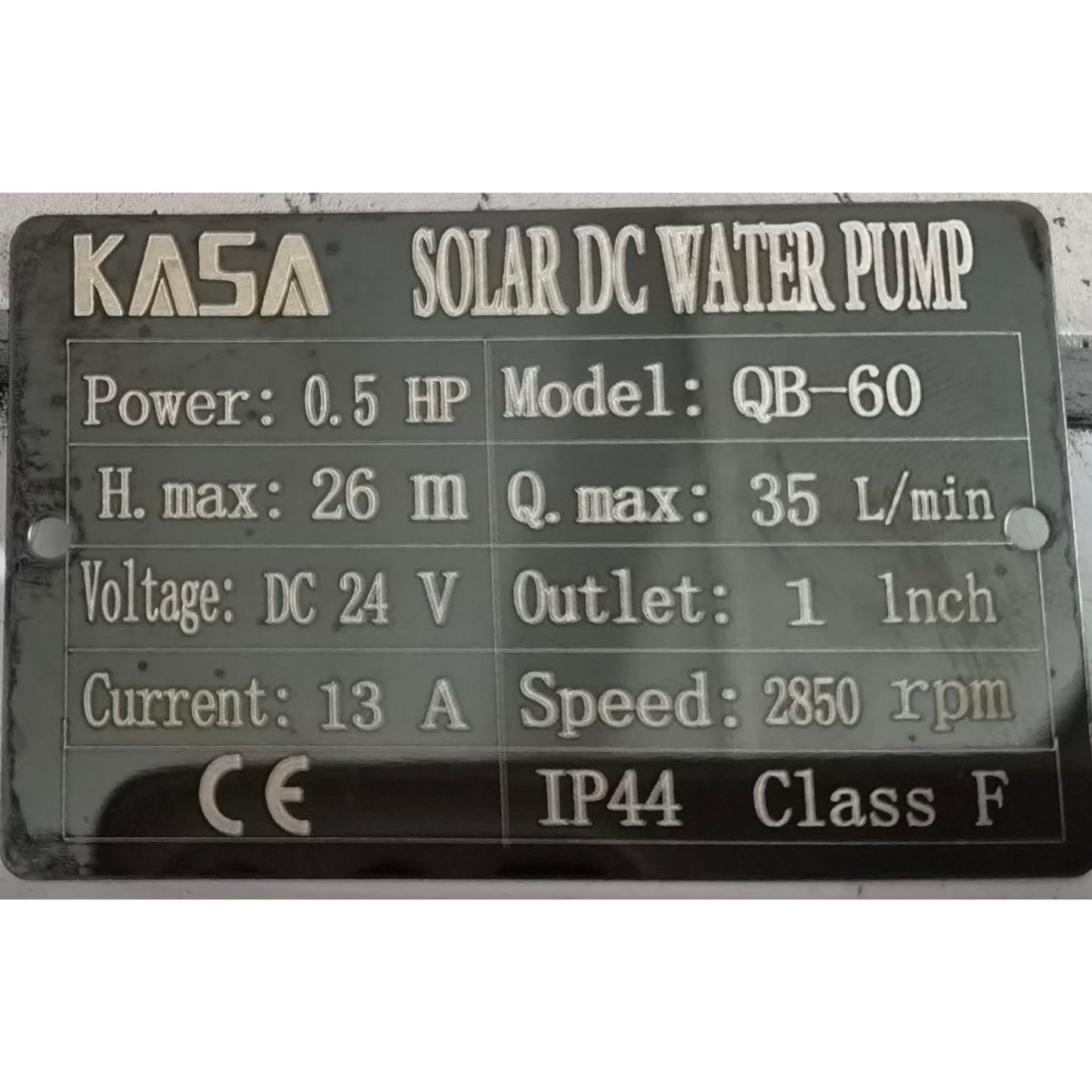 Kasa 24v DC Solar Pressure Water Pump Copper Motor Double Impeller 370W fully variable speed