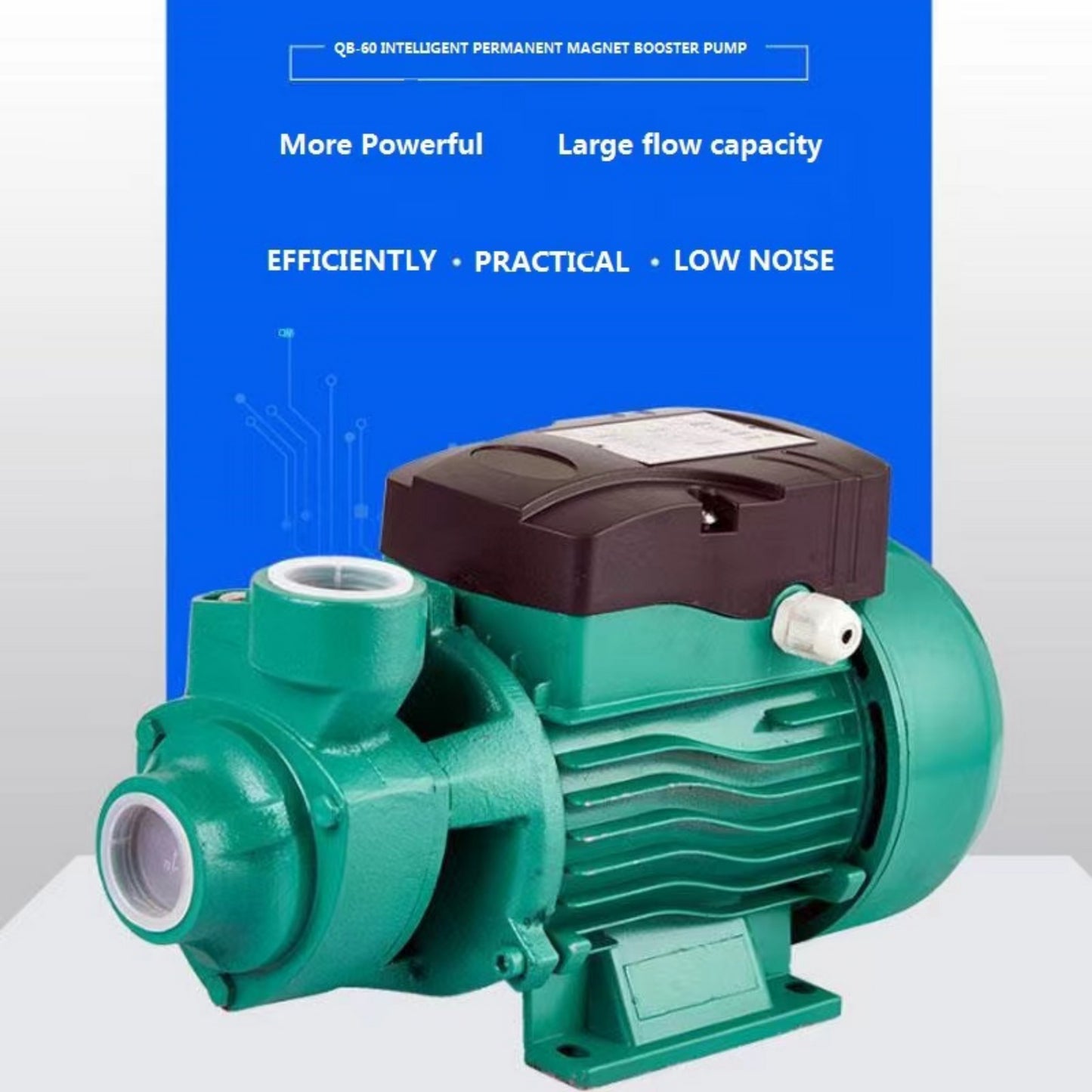 Kasa 24v DC Solar Pressure Water Pump Copper Motor Double Impeller 370W fully variable speed