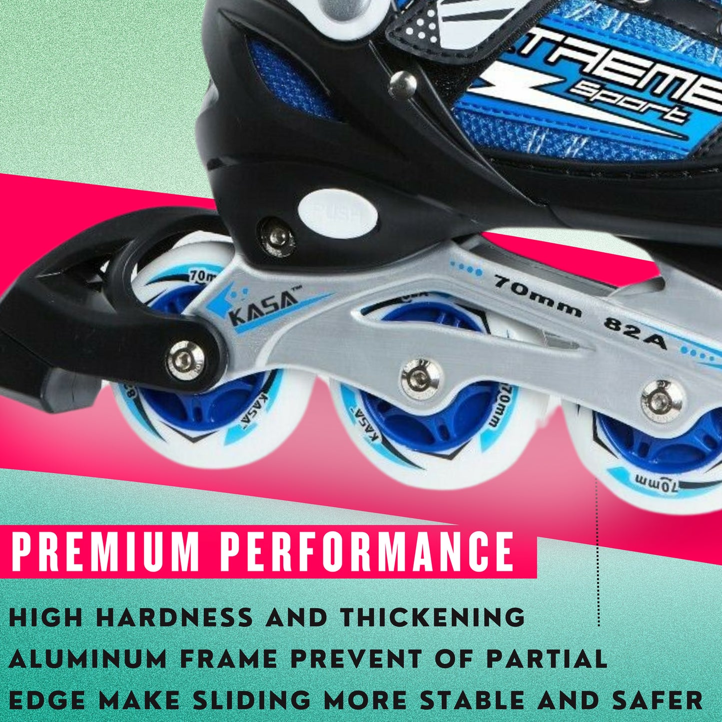 Inline Skate Roller Blades Adjustable Skating Shoes Unisex
