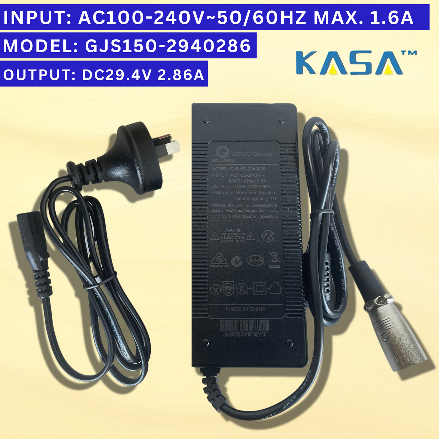 24V 2A Replacement Battery Charger For Kasa Electric Mobility Scooter X04