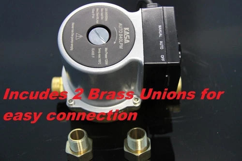 KASA Auto Brass Hotwater Heater Booster Pump Steel Gravity Fed System Caravans
