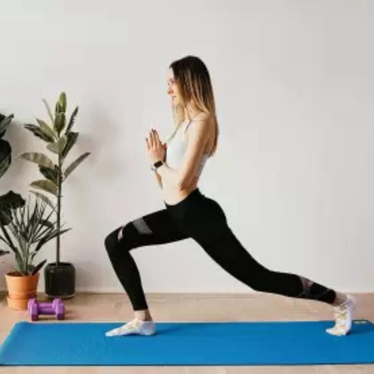 KASA Self Guided Exercise Mat Non Slip Fitness Yoga Pilates Gym Workout Floor Pad