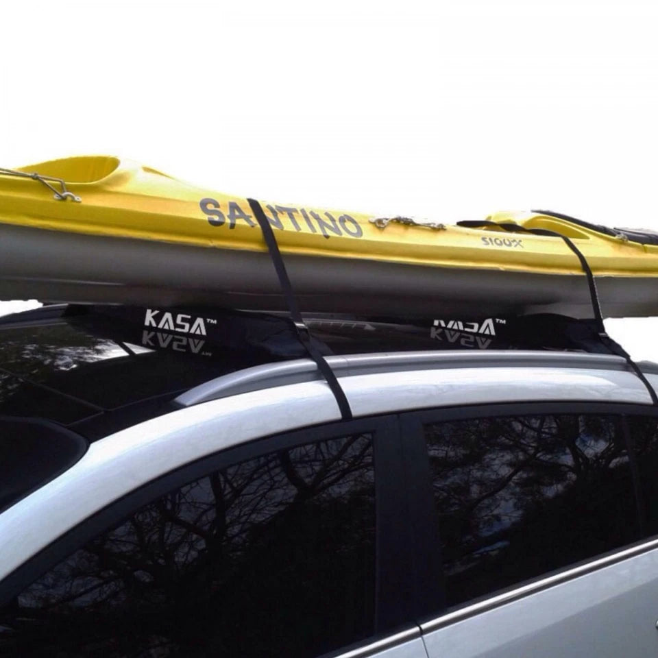 DOUBLE SOFT ROOF RACKS CAR ROOF LUGGAGE KAYAK SURFBOARD FISHING SKIS SUP CANOE