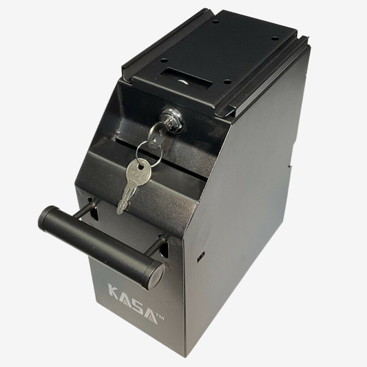 4 Point Of Sale Cash Safe Box Under Counter With 4 Keys Steel Construction