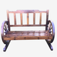 Outdoor Wooden Garden Bench Seat Wagon Wheel Chair