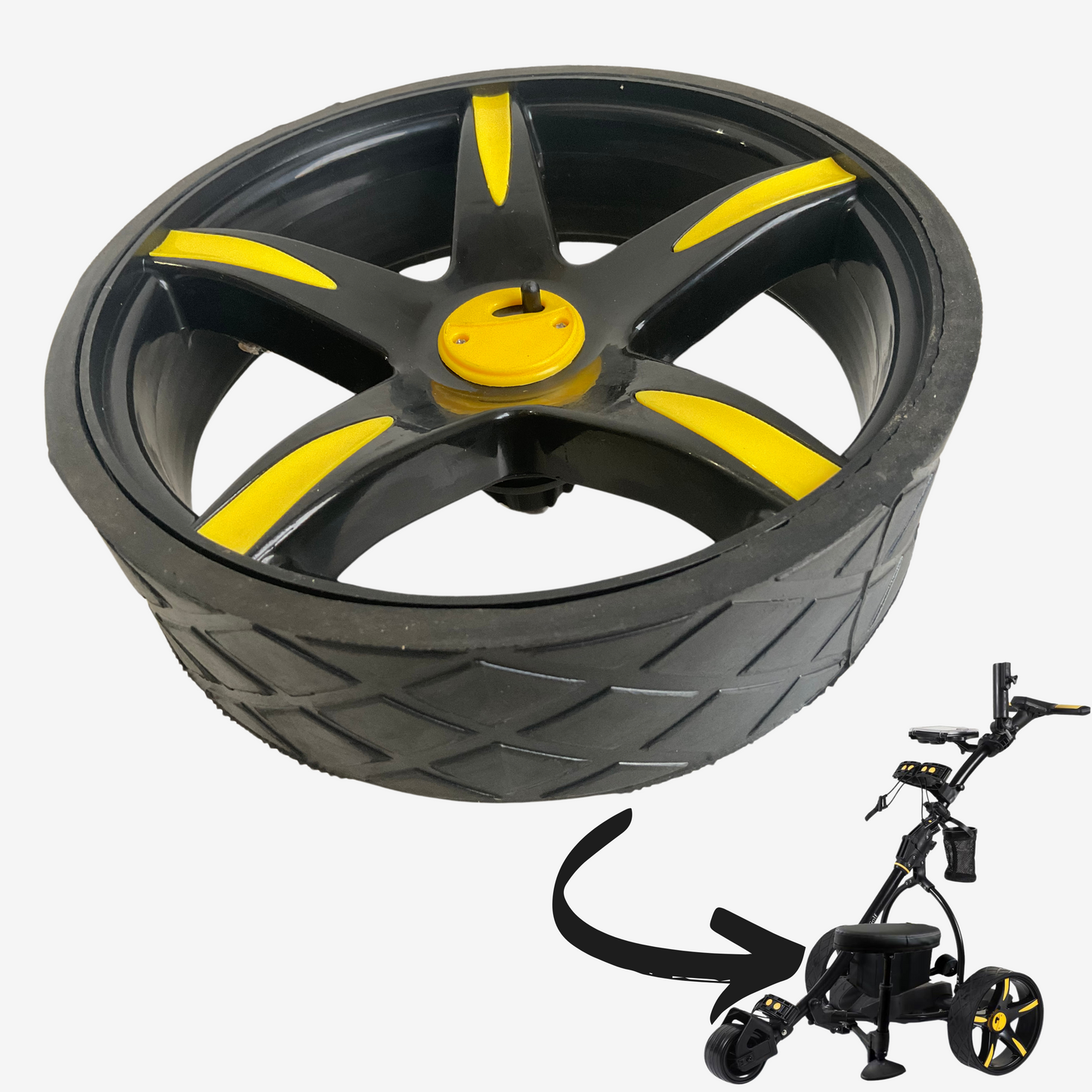 10" Replacement Wheel Golf Buggy Suitable for Kasa Remote Control S7-R Buggy