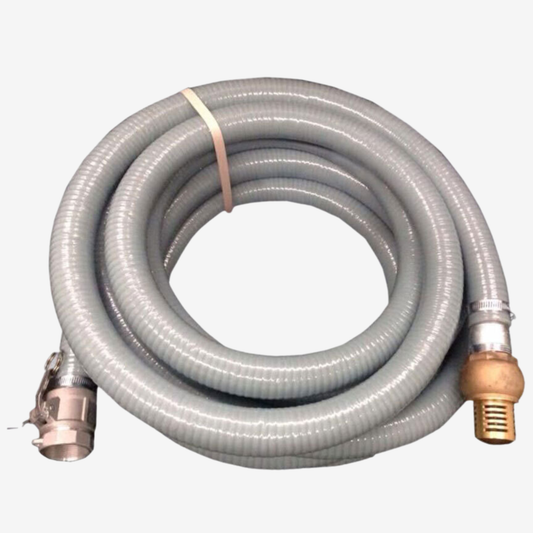 KASA Genuine Fire Suction Water 10m Log 2.0" Hose with Cam Lock Brass Foot Valve