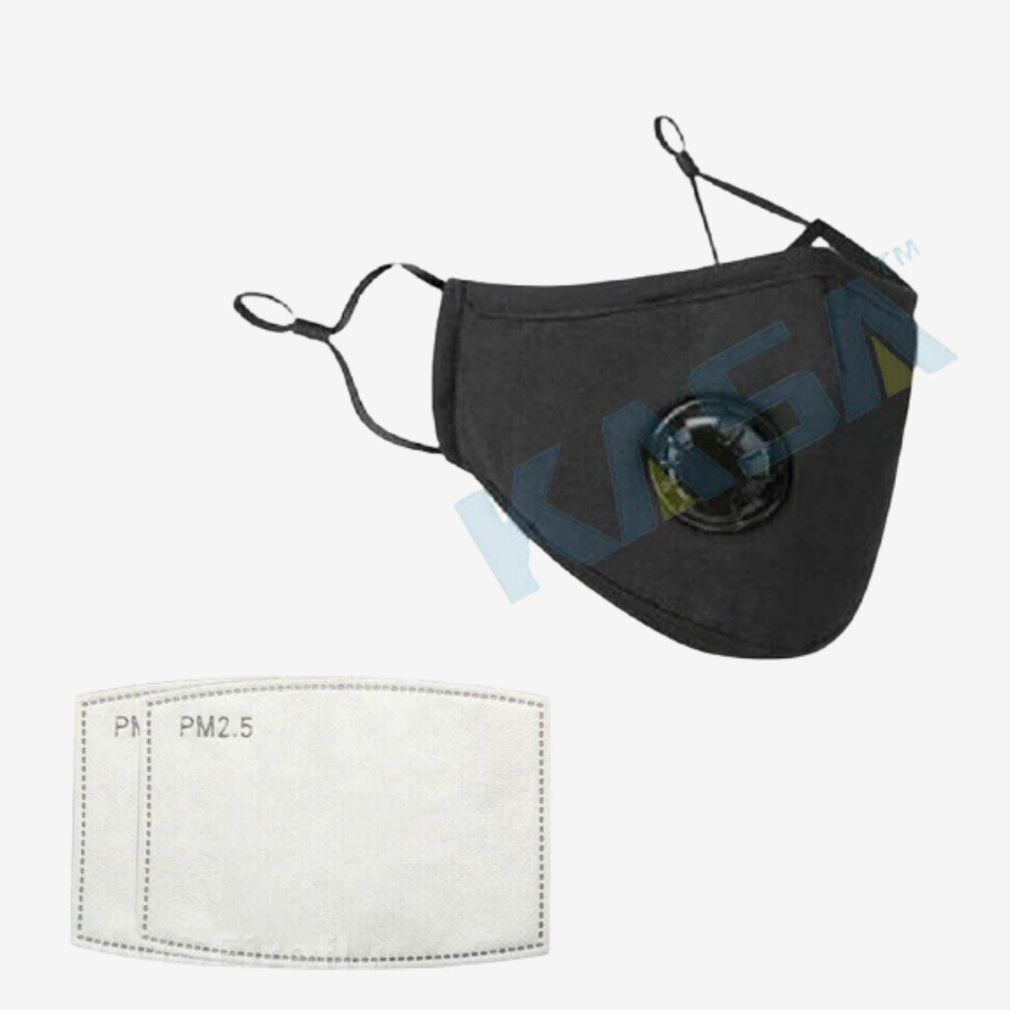 KASA Reusable Face Mask Washable Anti Air Pollution cotton Fabric with 2 Free Filters 1X Activated Carbon Filter Anti Dust Earloop Mask Breathable Cotton