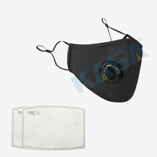 KASA Reusable Face Mask Washable Anti Air Pollution cotton Fabric with 2 Free Filters 1X Activated Carbon Filter Anti Dust Earloop Mask Breathable Cotton