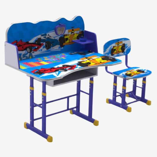 2 PCS Kids Table & Chairs Set Children Activity Play Study Desk Work Learning