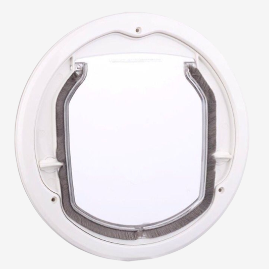 WHITE PET SMALL DOG CAT DOOR COLOUR SLIDING GLASS DOOR WOOD DOOR 4 WAY LOCKING