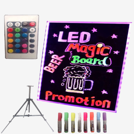 Kasa LED Writing Board Neon Sign Signage Fluorescent Light Remote 80 x 60 cm