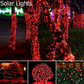 KASA Solar Fairy Lights Party Home Garden Decor Christmas String Lights Red 200 LED