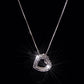 18K WHITE GOLD GF SWAROVSKI CRYSTAL LOVE HEART PENDANT NECKLACE FREE CHAIN BAG