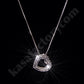 18K WHITE GOLD GF SWAROVSKI CRYSTAL LOVE HEART PENDANT NECKLACE FREE CHAIN BAG